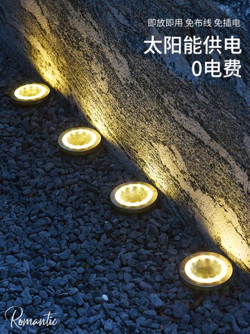 太陽能地埋燈戶外防水景觀裝飾布置地面草坪燈露台階梯不銹鋼地燈 幸福驛站