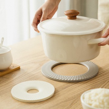 EASY KITCHEN 2合1幾何紋矽膠隔熱墊組