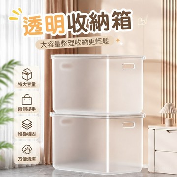 【透明收納盒🔥可愛收納盒】【特大容量】透明收納箱 家用玩具 零食儲物箱 塑料衣櫃 衣服整理箱 置物筐收納盒 透明整理箱