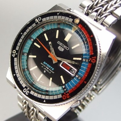 幻 SEIKO5 SPORT デイデイト インナーベゼル 斜め （SEIKO