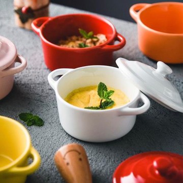 嬰兒寶寶蒸蛋碗輔食家用帶蓋陶瓷燉盅雞蛋羹燉碗雙皮奶布丁甜品碗