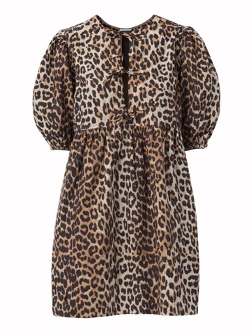ganni leopard print mini dress