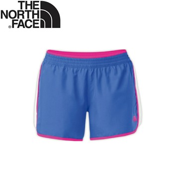 【The North Face 女 快排短褲《海岸線藍/白/粉》】A7H1/運動褲/休閒褲/戶外/路跑
