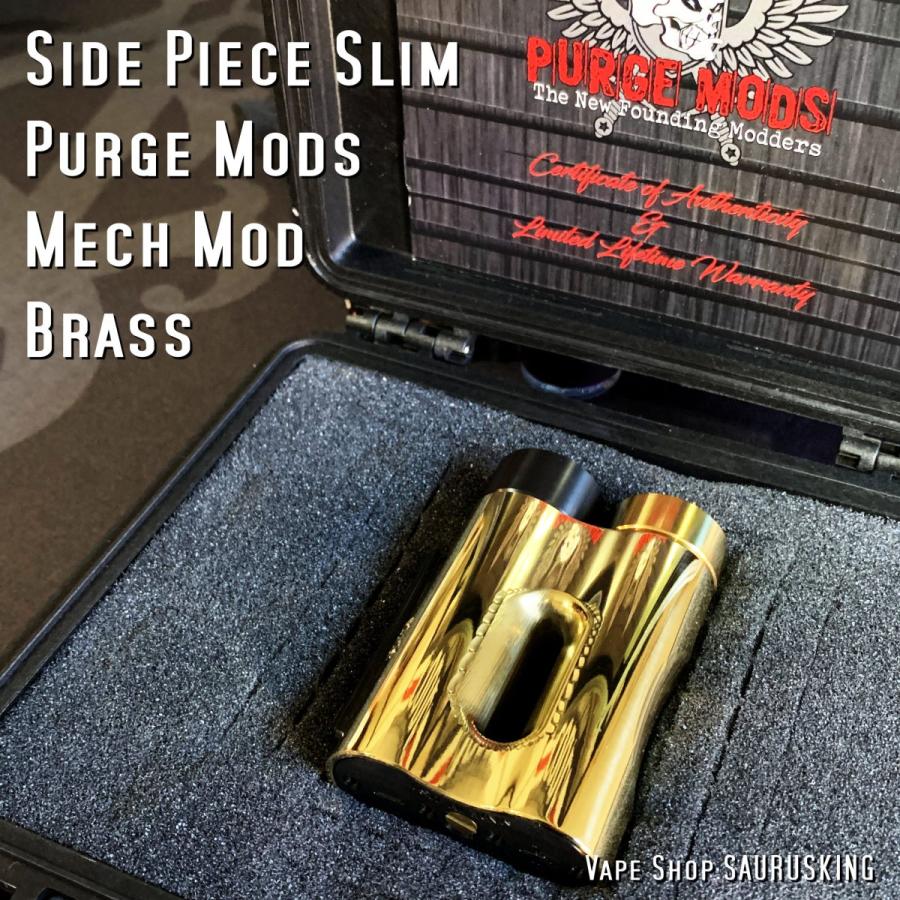 Purge Mods Side Piece Slim Mech Box Mod [Brass]   パージモッズ サイドピーススリム *USA正規品* VAPE