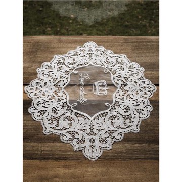 法式ins復古蕾絲餐墊/歐式皇冠茶幾鏤空裝飾墊刺繡床頭柜防塵墊