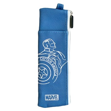 MARVEL 漫威 極簡風筆袋 20*6cm  線條美國隊長  1個