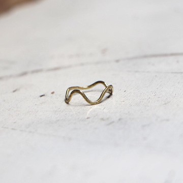 黃銅戒指波浪形