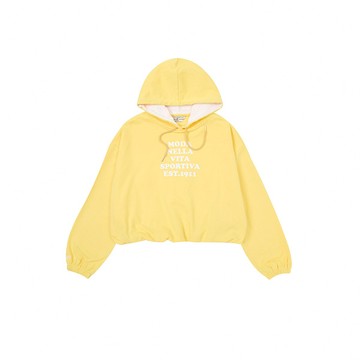 FILA 女潮流字母連帽T恤-黃色 5TEZ-1432-YE