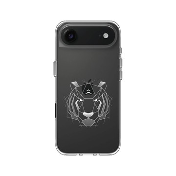 iPhone Air Clear Case（相機按鈕） 透明 - Animal Silhouette / 動物剪影 - 幾何-動物系列/虎