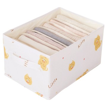 小麥購物 萌趣內褲內衣分收納盒 7格 L2095  36 x 20 x 25cm  1個  愛心貓咪