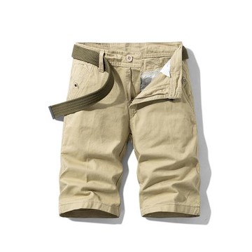 純棉休閑短褲男2025新款夏季寬松直筒商務五分褲潮牌外穿5分中褲