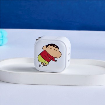 【TOYSELECT】蠟筆小新午睡貼紙GaN 45W Type-C雙孔充電頭