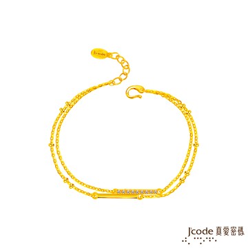 J’code真愛密碼金飾 目光交會黃金手鍊
