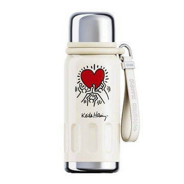 GERM格米 凱斯哈林聯名款迷你律動保溫杯580ml(隨行杯/保溫瓶/水壺) 發光的愛