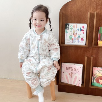 兒童秋季睡袋純棉A類半開分腿夾棉爬服睡袋可拆袖男女寶寶防踢被鑫弘-萌寶童裝可開發票