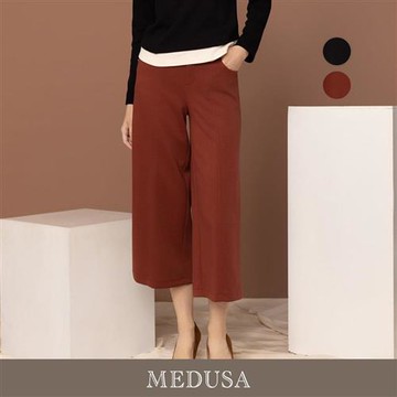 現貨【MEDUSA 曼度莎】小鉚釘裝飾垂墜感西裝寬褲 - 2色（M-XL）｜女長褲 長寬褲 休閒長褲