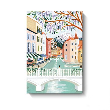 浪漫都市無框掛畫