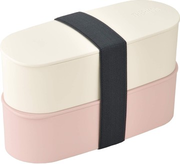 【日本代購】Thermos 膳魔師 雙層便當盒 DJT-600W LP 淺粉色