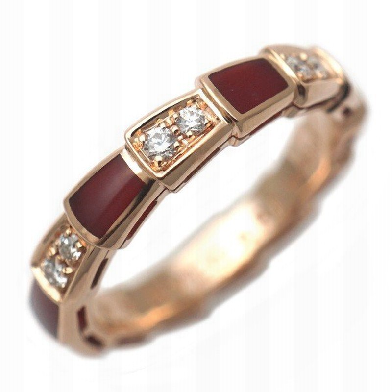中古s 新品仕上げ Bvlgari ブルガリ セルペンティ ヴァイパー カーネリアン K18pg ダイヤモンド リング 指輪 53 12号 5116 通販 Lineポイント最大0 5 Get Lineショッピング