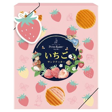 PETER RABBIT 比得兔 草莓波浪燒 6個 Set 酥鬆口感 奶霜夾心 冷凍乾燥草莓  192g  1盒