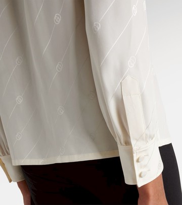 Gucci Interlocking G silk crêpe satin blouse