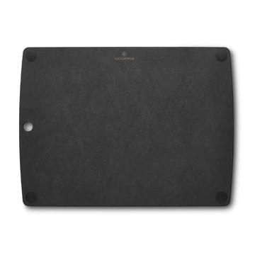 VICTORINOX 瑞士維氏 多合一防滑砧板L(附凹槽) 黑 7.4127.3