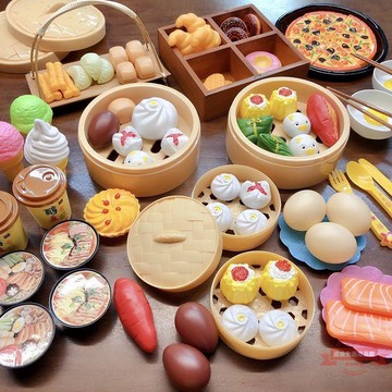 仿真蒸籠餐具廚房過家家玩具 做飯水果切切樂套裝女童玩具