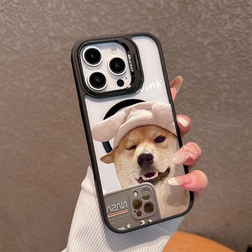 狗狗自拍適用蘋果17/16promax手機殼iPhone15plus磁吸殼14pro亞克力13鏡頭支架12防摔11硬殼