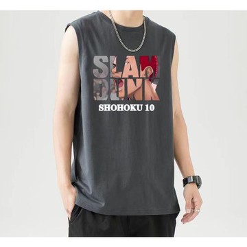 灌籃高手潮牌聯名無袖t恤純棉櫻木全國大賽大電影周邊衣服背心男