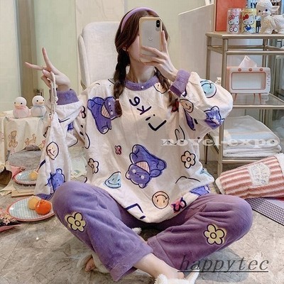 ヴィジョン ストリートウェア パジャマ レディース 冬 裏起毛 ルームウェア 上下セット モコモコ 部屋着 寝巻き ふわふわ 薄手 長袖 長ズボン ふわもこパジャマ あったか サンゴネル 通販 Lineポイント最大get Lineショッピング