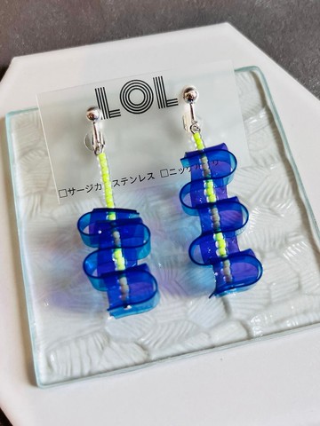 PVC DesignB027 耳針式耳環/夾式耳環