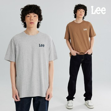 Lee 立體LOGO短T 男 灰 咖 黑 LB602101