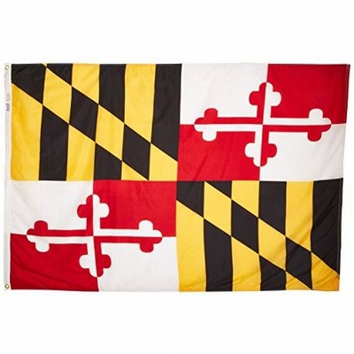 Annin Flagmakers Maryland State Yard Flag USAーMade to Official State Design