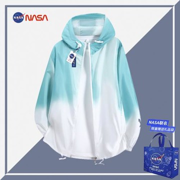 NASA官方聯名漸變色冰絲防曬衣男夏季超薄寬松防曬服透氣外套情侶