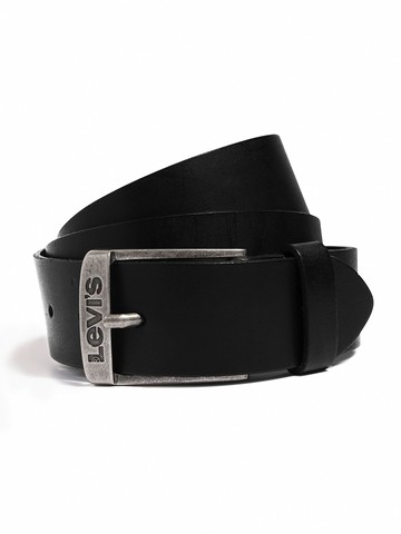 Levis 男款 真皮皮帶 / 精工Logo釦頭 霧黑 人氣新品