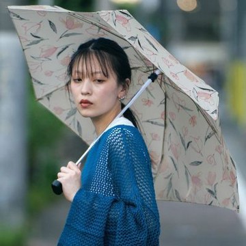 Wpc.漂浮鬱金香手動晴雨兩用折傘