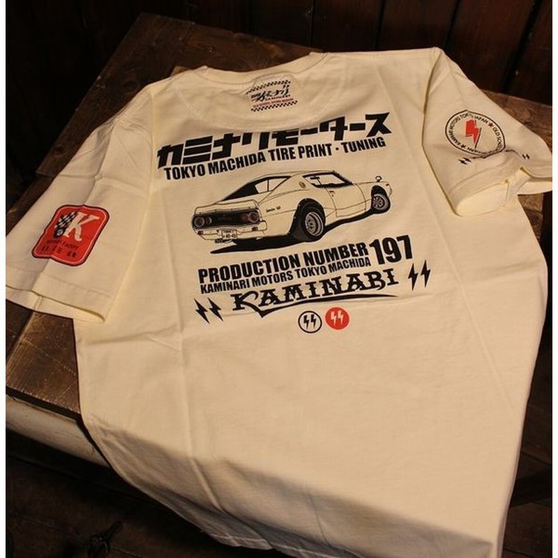 エフ商会 Kaminari Motors カミナリモータース Kmt 193 ケンメリgtr スカイライン コットンｔシャツ オフホワイト 通販 Lineポイント最大get Lineショッピング