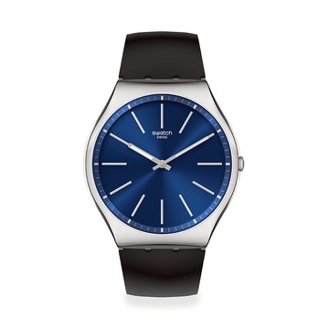 Swatch FORMAL BLUE 42 超薄手錶/男錶/女錶/瑞士製造 SS07S125 (42mm)【官方旗艦店】