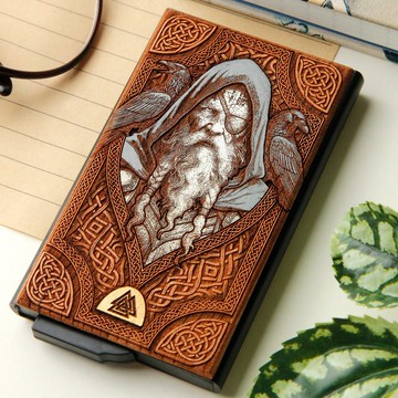 奧丁 - 雷射鵰刻與手工彩繪木質卡夾