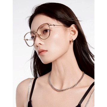 MOLSION 陌森 MA6005 2色#8.5g超輕盈β鈦光學眼鏡#微貓眼大框顯瘦#金橘眼鏡