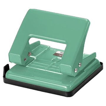 CARL 100 打孔機  鋼製金屬  塑料材質  適用於A3~B6短邊  A4~B5長邊  LTR長邊  A4/長邊4孔  粉綠色  1個