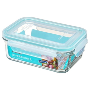 Glasslock 長形強化玻璃微波保鮮盒 715ml  1個