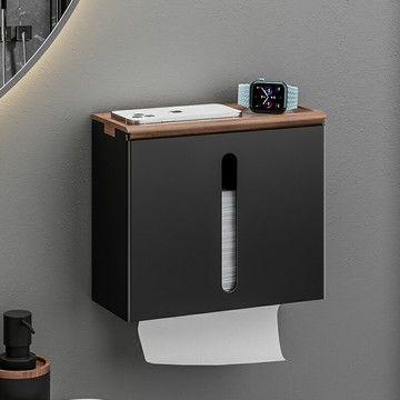 衛生間擦手紙盒壁掛式免打孔廁紙抽紙盒廁所廚房洗手間酒店收納盒 雙11全館免運