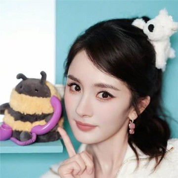 楊冪同款小狗發夾女2025新款卡通毛絨前額側邊劉海鴨嘴夾發卡