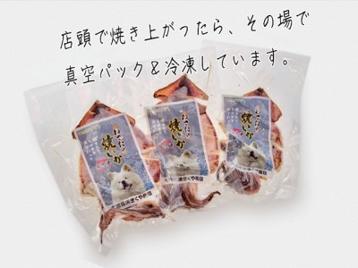 わさおの店の炭火焼きいか 3パック 200g以上×3枚