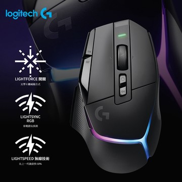 【Logitech 羅技】G502 X PLUS RGB 無線電競滑鼠 黑色