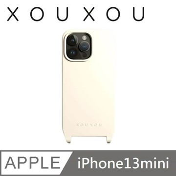 XOUXOU FARBE 掛繩手機殼 適用 IPhone 13 mini - 白色