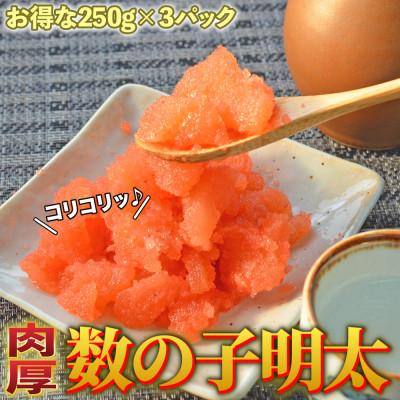 ふるさと納税 田川市 数の子明太子250g×3パック(合計750g)(田川市)