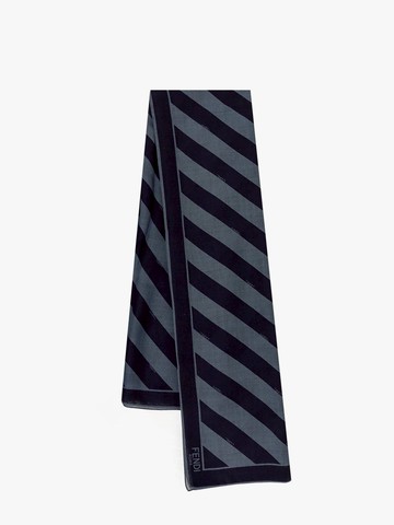 Diagonal striped silk and wool maxi shawl - FENDI - gender_Woman