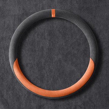 麂皮絨汽車方向盤套 車載汽車把套防滑吸汗四季冬季車用方向盤套